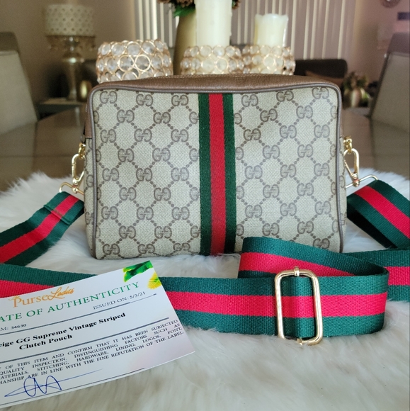 Gucci Handbags - 100% Authentic Gucci vintage web sherry line clutch crossbody